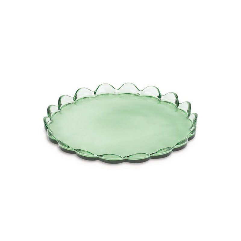 Cartai Bassanesi - Vassoio Vetro Verde - Ø 250 Mm