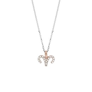 Salvini - Collierino In Oro Bianco/Rosa - Diamante Rotondo