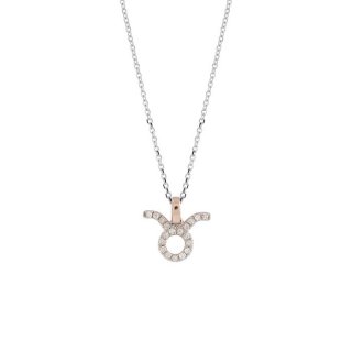 Salvini - Collierino In Oro Bianco/Rosa - Diamante Rotondo
