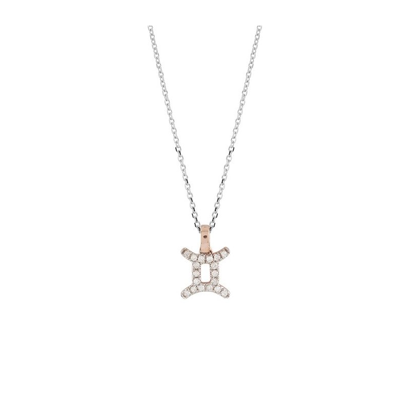 Salvini - Collierino Oro Bianco/Rosa - Diamante Rotondo