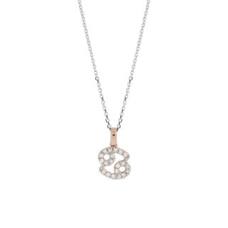 Salvini - Collierino In Oro Bianco/Rosa - Diamante 0.06Ct
