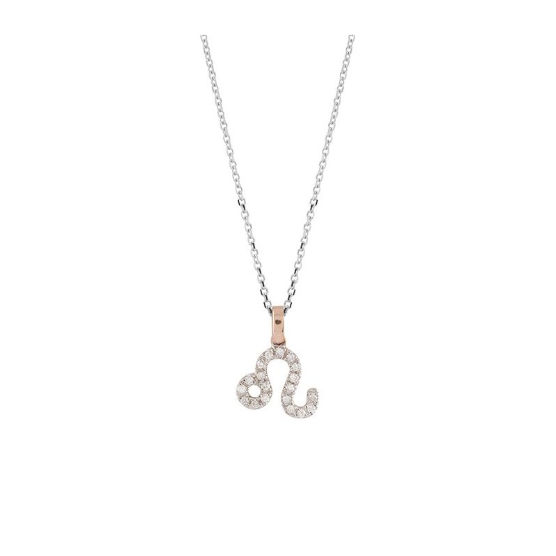 Salvini - Collierino Oro Bianco/Rosa - Diamante - Zodiacali
