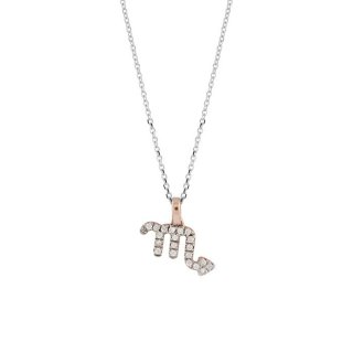 Salvini - Collierino Oro Bianco/Rosa - Diamante 0.06