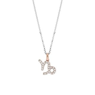 Salvini - Collierino Oro Bianco/Rosa - Diamante 0.06Ct