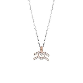 Salvini - Collierino Oro Bianco/Rosa - Diamante Rotondo