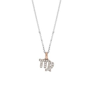 Salvini - Collierino In Oro Bianco/Rosa - Diamante - 0.06 Carati