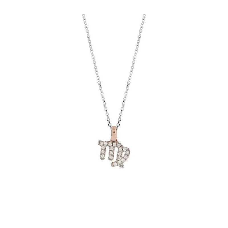 Salvini - Collierino In Oro Bianco/Rosa - Diamante - 0.06 Carati