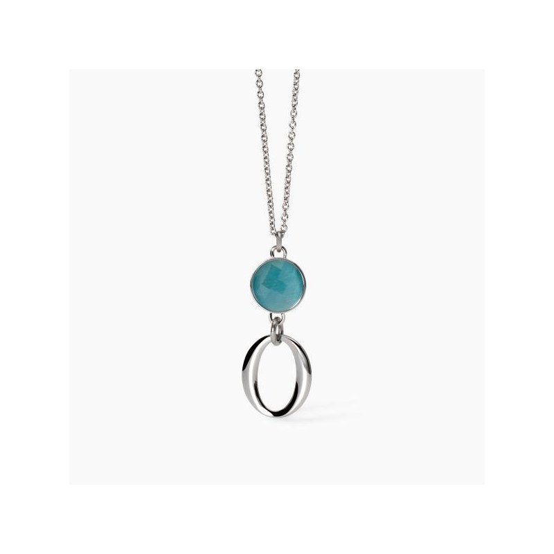 2 Jewels - Girocollo Acciaio 316L - Cat Eye Sintetico