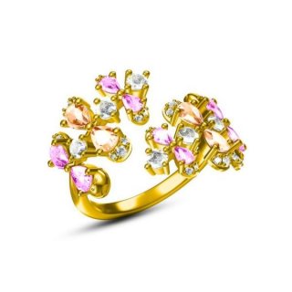 Boccadamo - Anello Contrarié - Argento - Oro Giallo