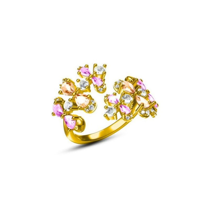 Boccadamo - Anello Contrarié - Argento - Oro Giallo