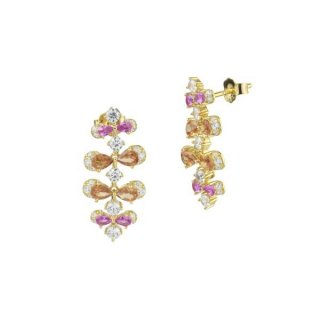 Boccadamo - Orecchini Argento - Placcato Oro Giallo - Multicolor