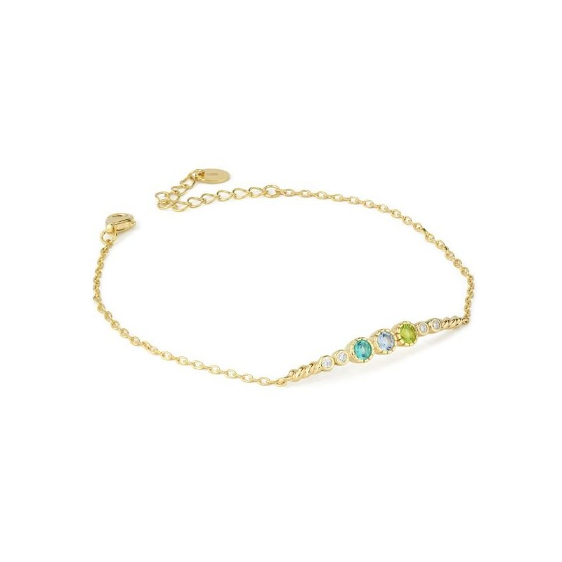 Boccadamo - Bracciale Argento - Placcato Oro - Zirconi