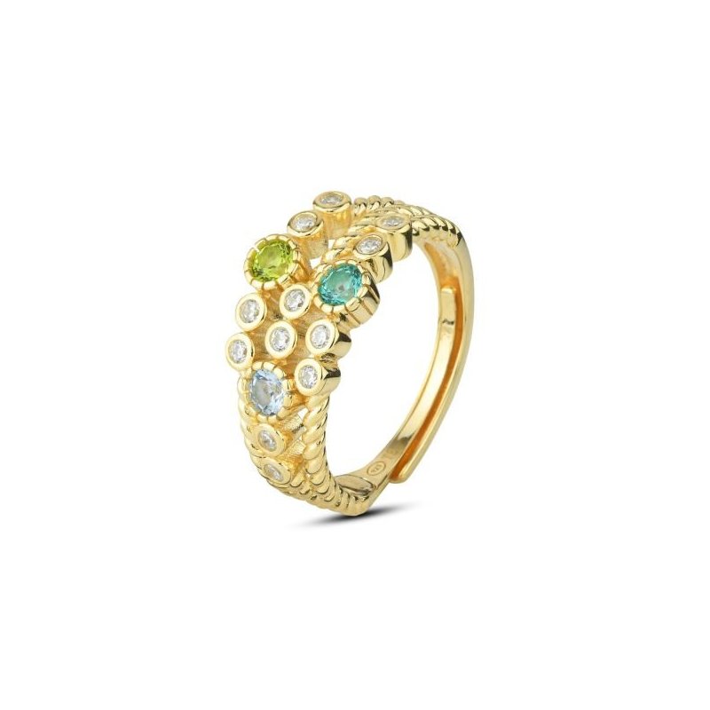 Boccadamo - An532D Anello - Argento - Oro Giallo