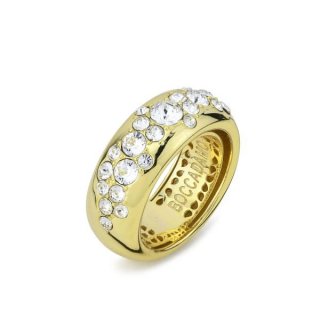 Boccadamo - Anello Cerchio Grande - Oro Giallo - Cristalli