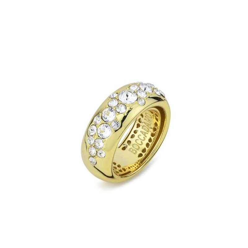 Boccadamo - Anello Cerchio Grande - Oro Giallo - Cristalli