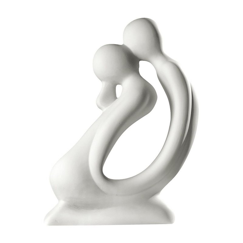 Gilde - Figura Coppia Il Bacio - Ceramica Crema