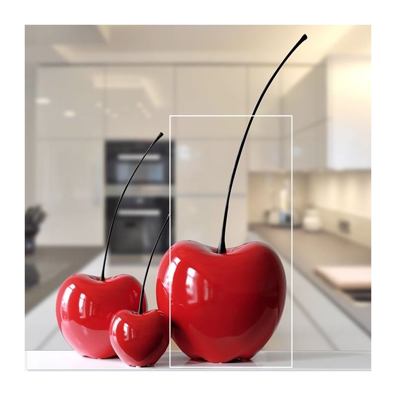 Gilde - Oggetto Decorativo Ciliegia - Ceramica - Rosso