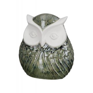 Gilde - Figura Gufo - Ceramica Verde - 12X22X25 Cm