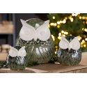 Gilde - Figura Gufo - Ceramica Verde - 12X22X25 Cm