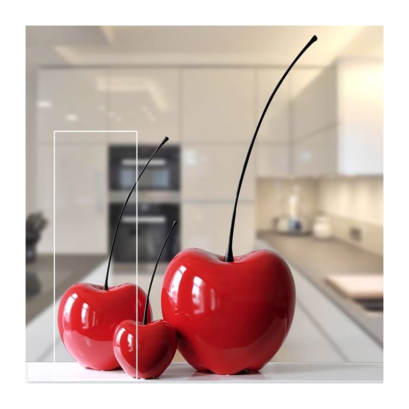 Gilde - Oggetto Decorativo - Ciliegio - Ceramica - Rosso