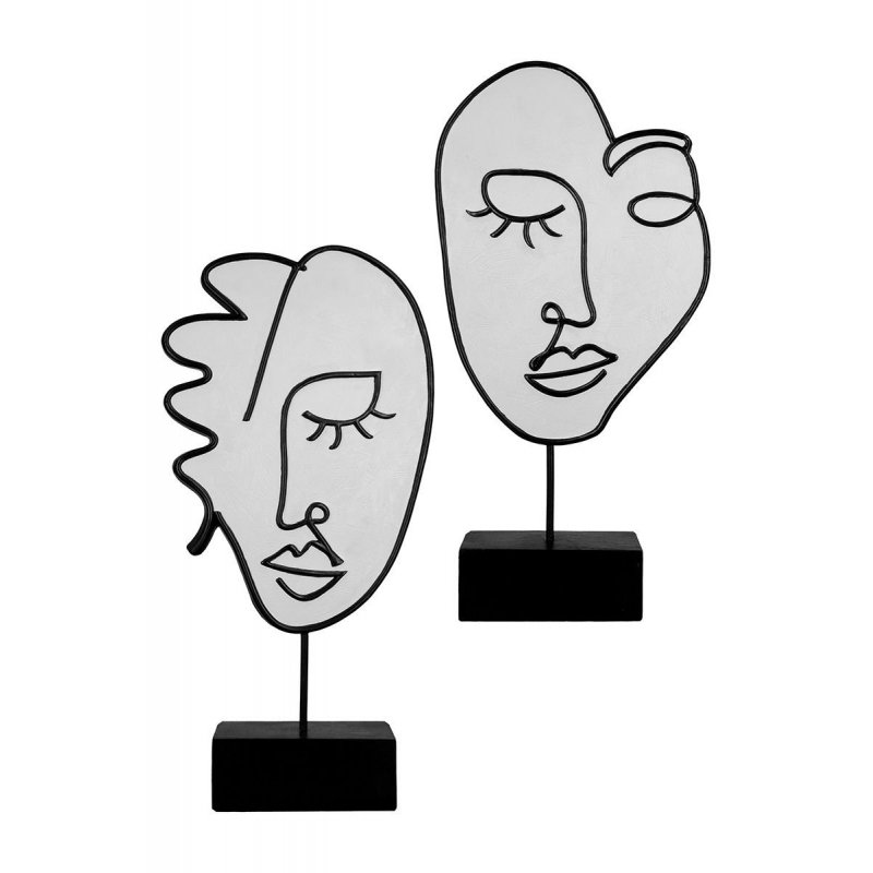 Gilde - Scultura Motivo Facciale - Resina Bianca