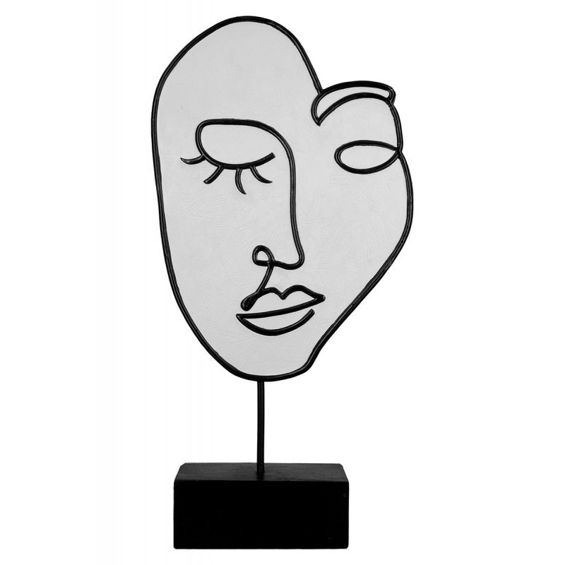 Gilde - Scultura Motivo Facciale - Resina Bianca