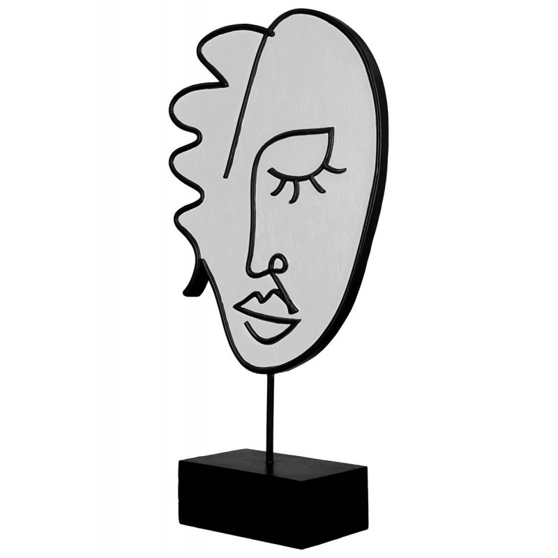Gilde - Scultura Motivo Facciale - Resina Bianca
