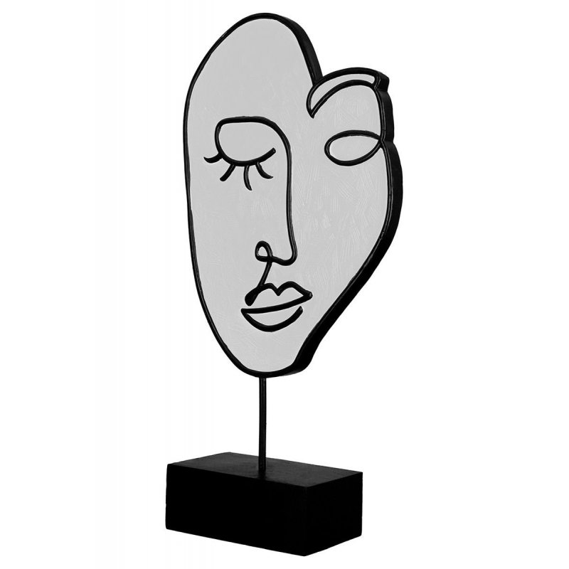 Gilde - Scultura Motivo Facciale - Resina Bianca