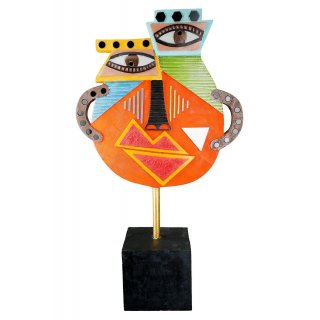 Gilde - Scultura Volto - Metallo Multicolore - Eleganza