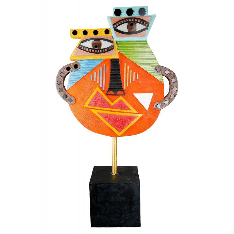 Gilde - Scultura Volto - Metallo Multicolore - Eleganza