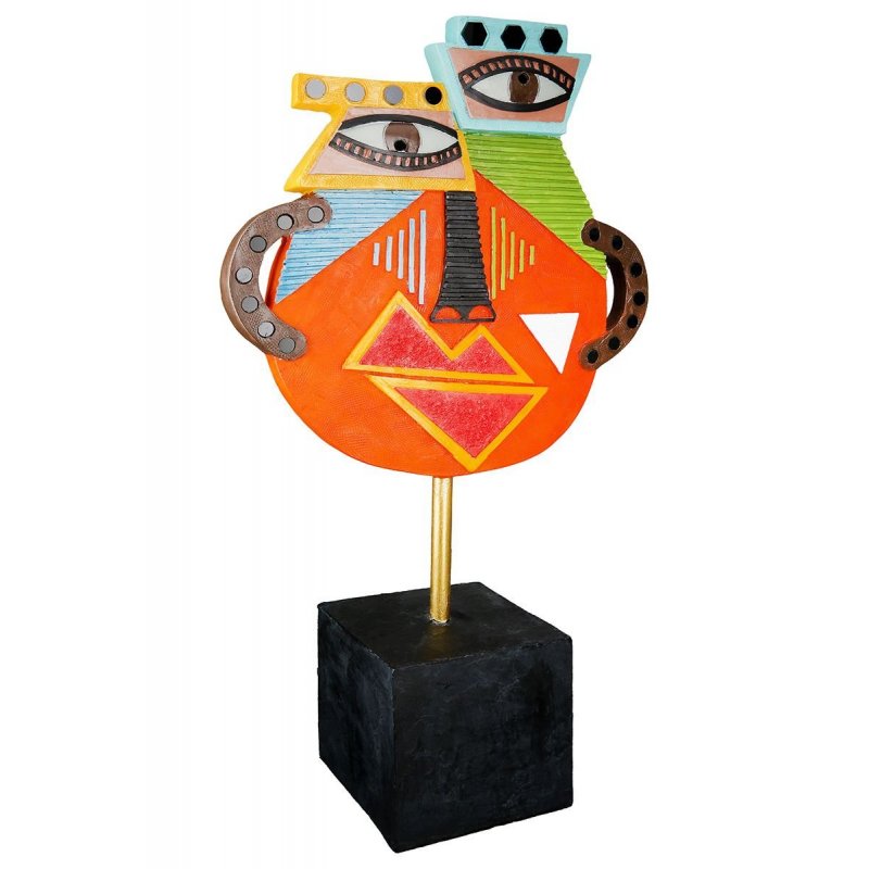 Gilde - Scultura Volto - Metallo Multicolore - Eleganza