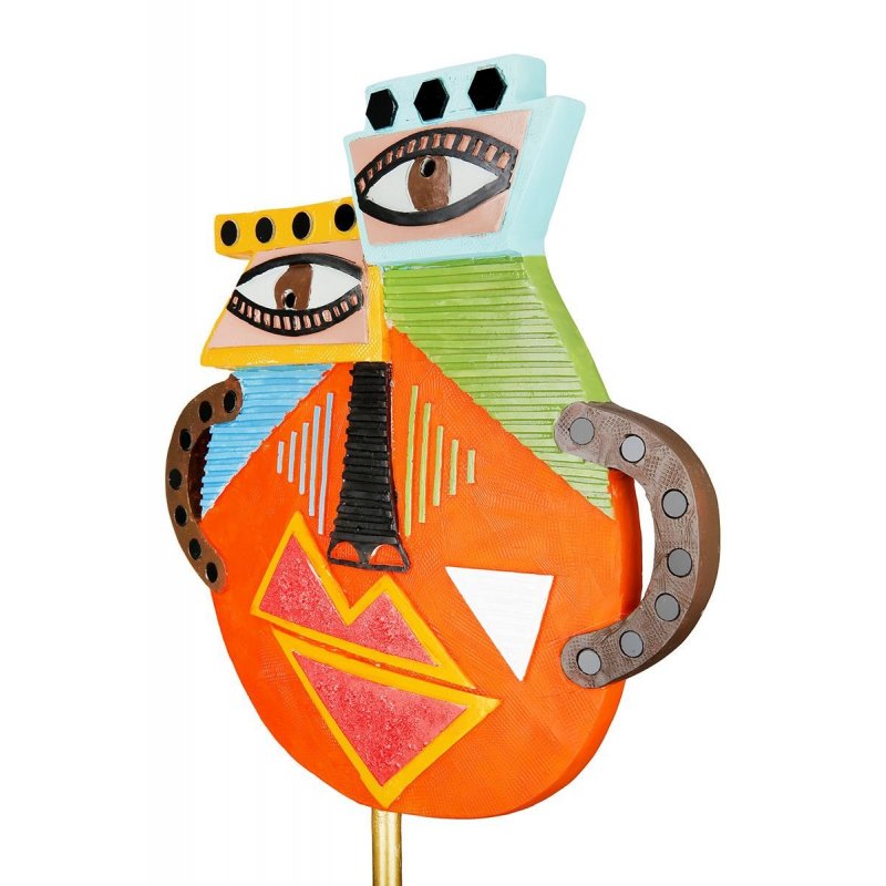 Gilde - Scultura Volto - Metallo Multicolore - Eleganza