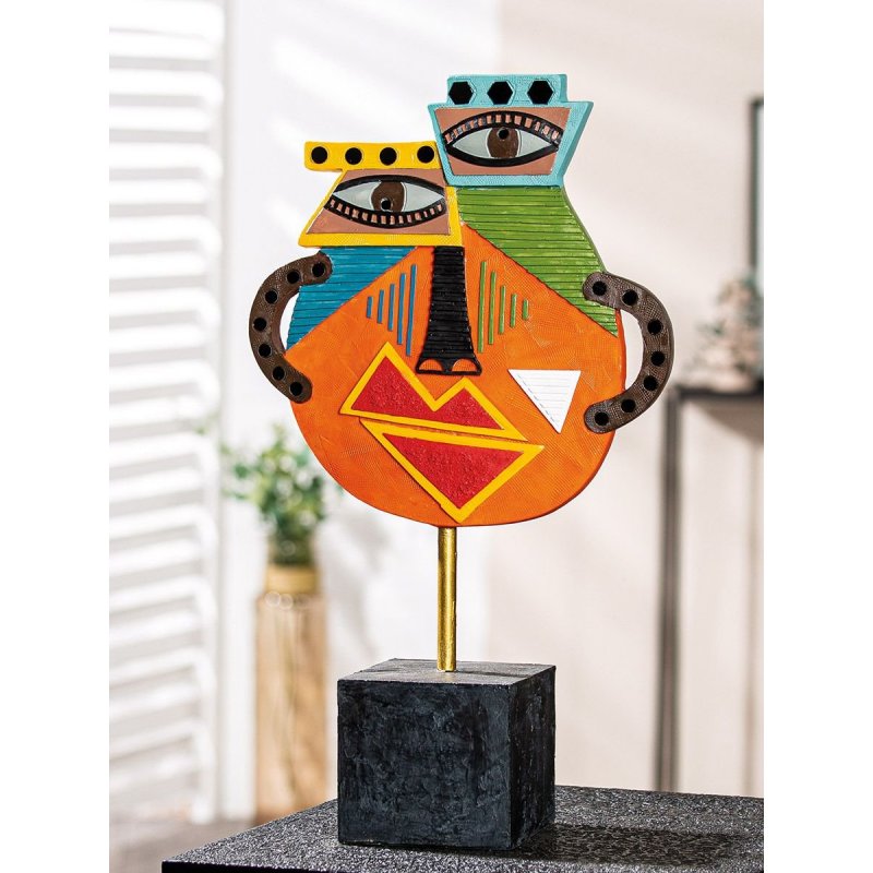 Gilde - Scultura Volto - Metallo Multicolore - Eleganza