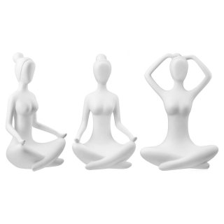 Gilde - Figurina Donna Meditazione - Polietilene - Bianco