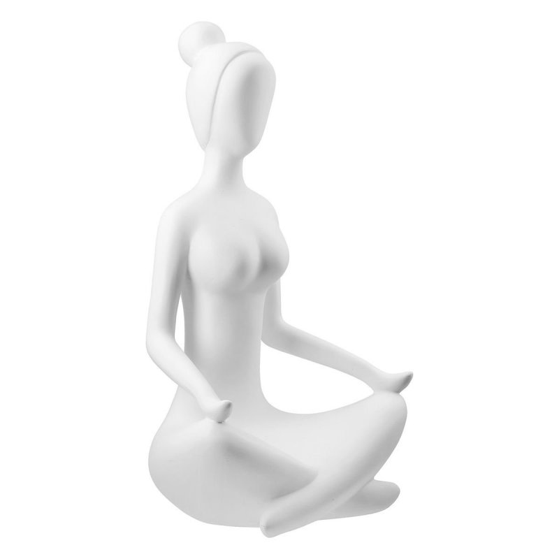 Gilde - Figurina Donna Meditazione - Polietilene - Bianco