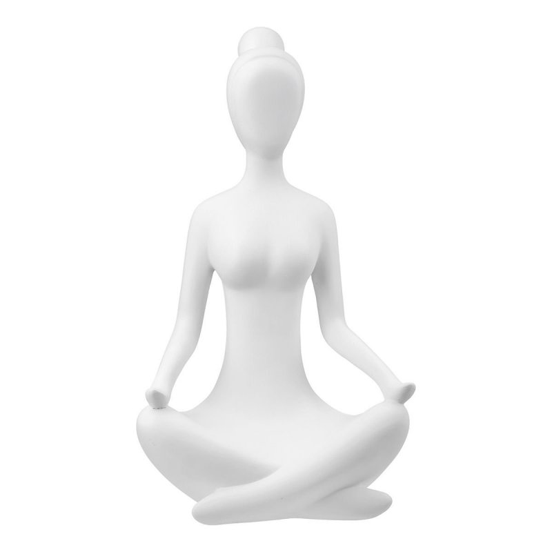 Gilde - Figurina Donna Meditazione - Polietilene - Bianco