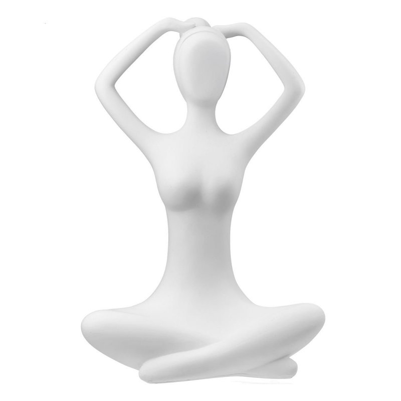 Gilde - Figurina Donna Meditazione - Polietilene - Bianco