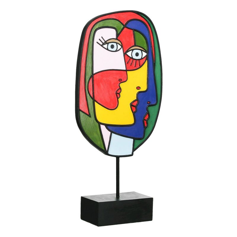 Gilde - Scultura Motivo Faccia - Resina Sintetica - Multicolore