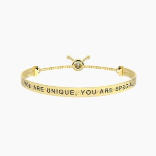 Kidult - Bracciale Donna - Acciaio Dorato - Frase Cuore