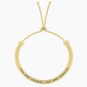 Kidult - Bracciale Donna - Acciaio Dorato - Frase Cuore