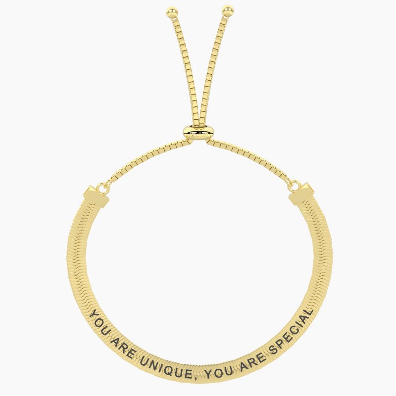 Kidult - Bracciale Donna - Acciaio Dorato - Frase Cuore