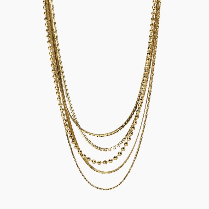 Kidult - Girocollo Dorato - Catene Multiple - Style 08