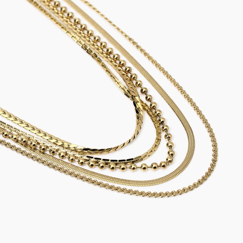 Kidult - Girocollo Dorato - Catene Multiple - Style 08