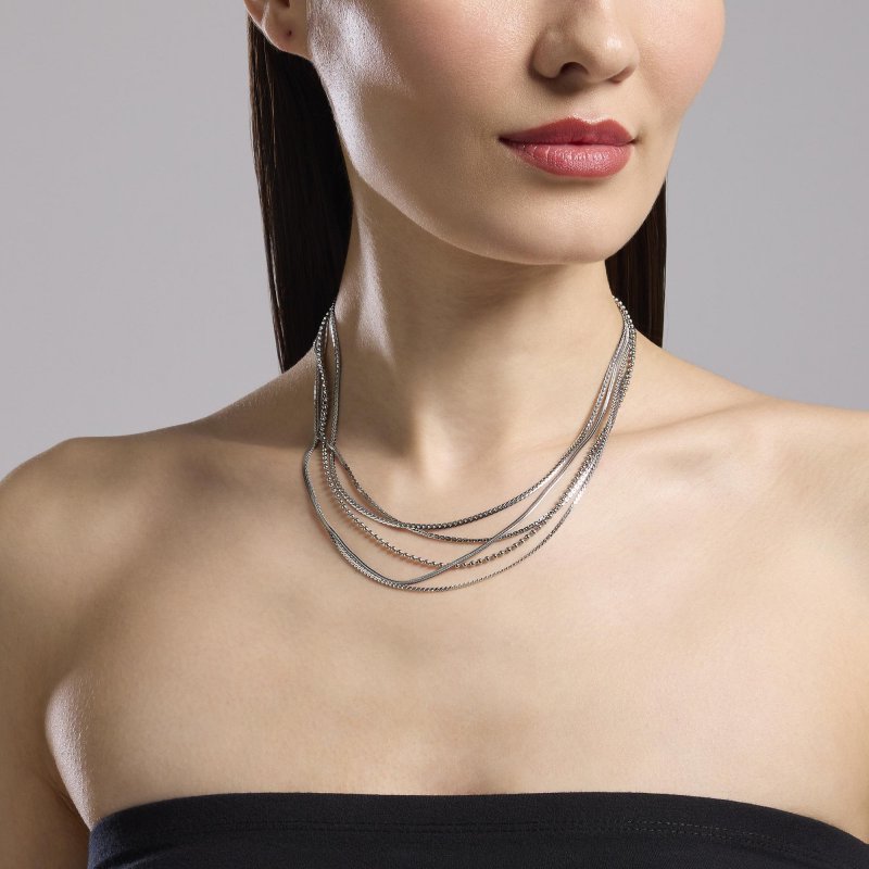 Kidult - Girocollo Style 08 - Catene Multiple - Acciaio