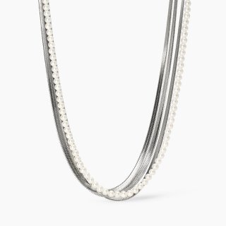 Kidult - Girocollo Con Catene - Perle Conchiglia - Style 14