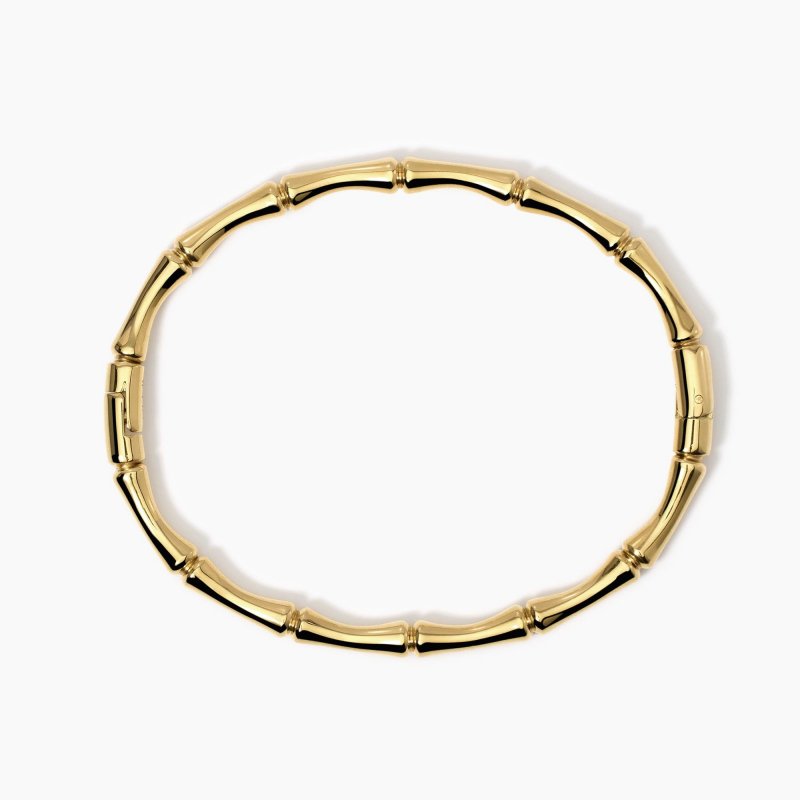 Kidult - Bracciale Rigido Bambù - Acciaio Dorato