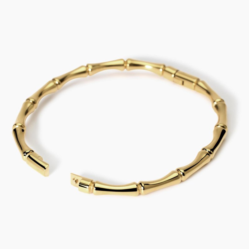 Kidult - Bracciale Rigido Bambù - Acciaio Dorato