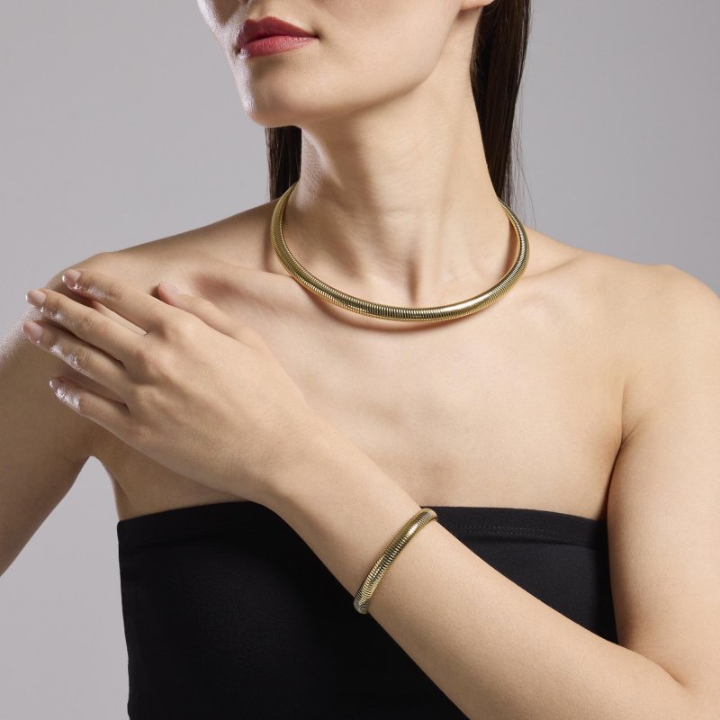 Kidult - Bracciale Tubogas - Acciaio Dorato - Style 13