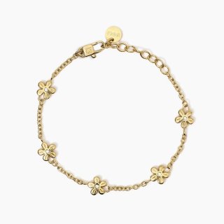 Kidult - Bracciale Dorato - Catena Rolò - Fiori