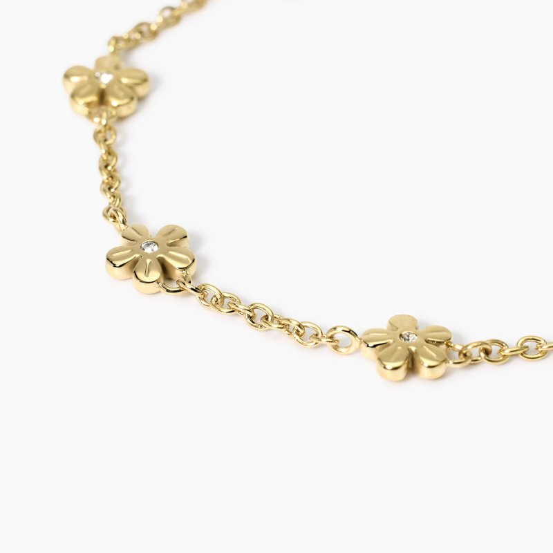 Kidult - Bracciale Dorato - Catena Rolò - Fiori